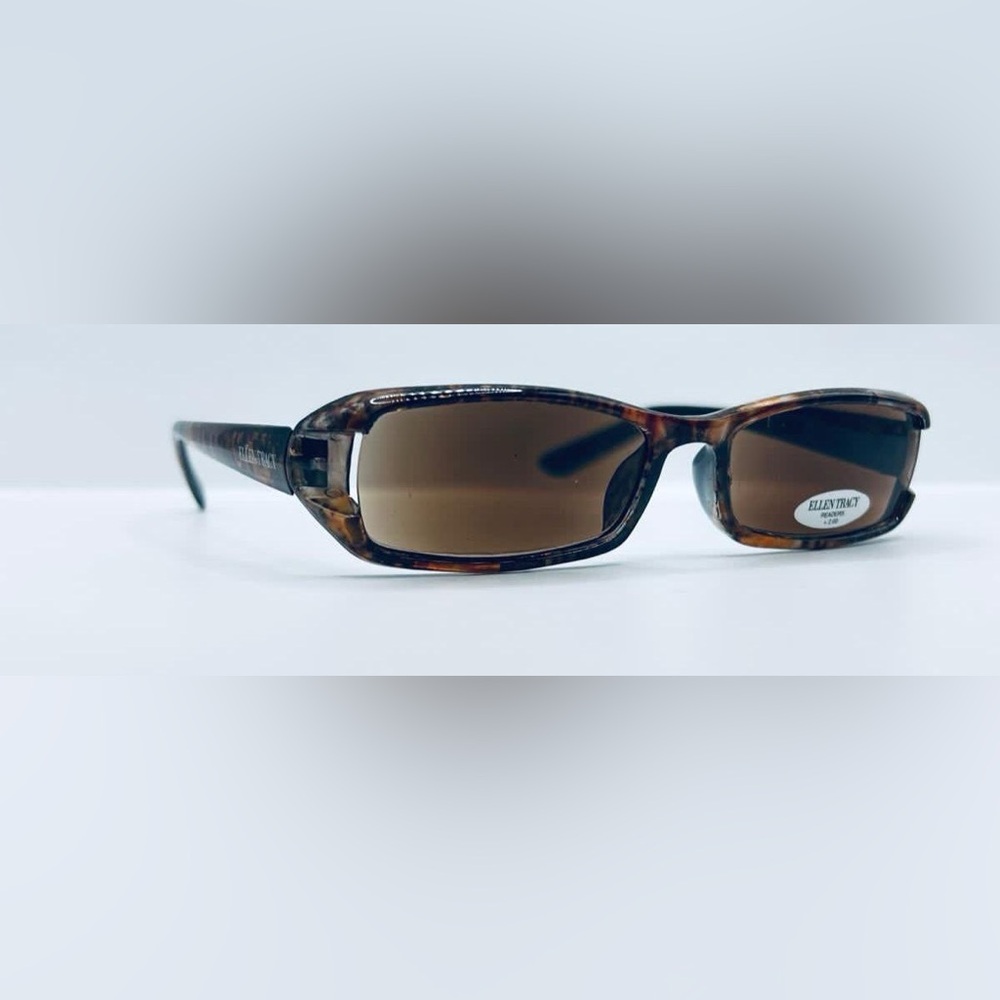 Ellen Tracy Tortoise Rectangular Sunglasses Frames Only